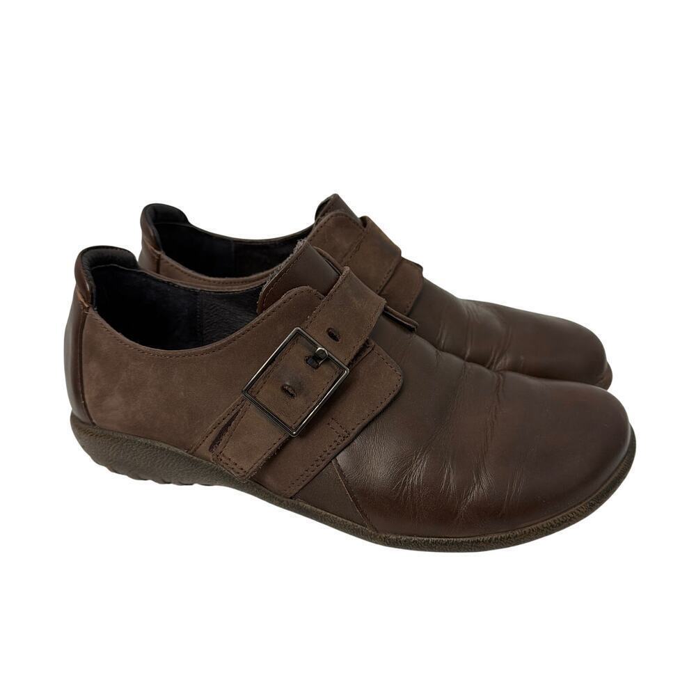 Naot Shoes Womens Size 8 Tane Brown Leather Adjustable Strap Comfort 39